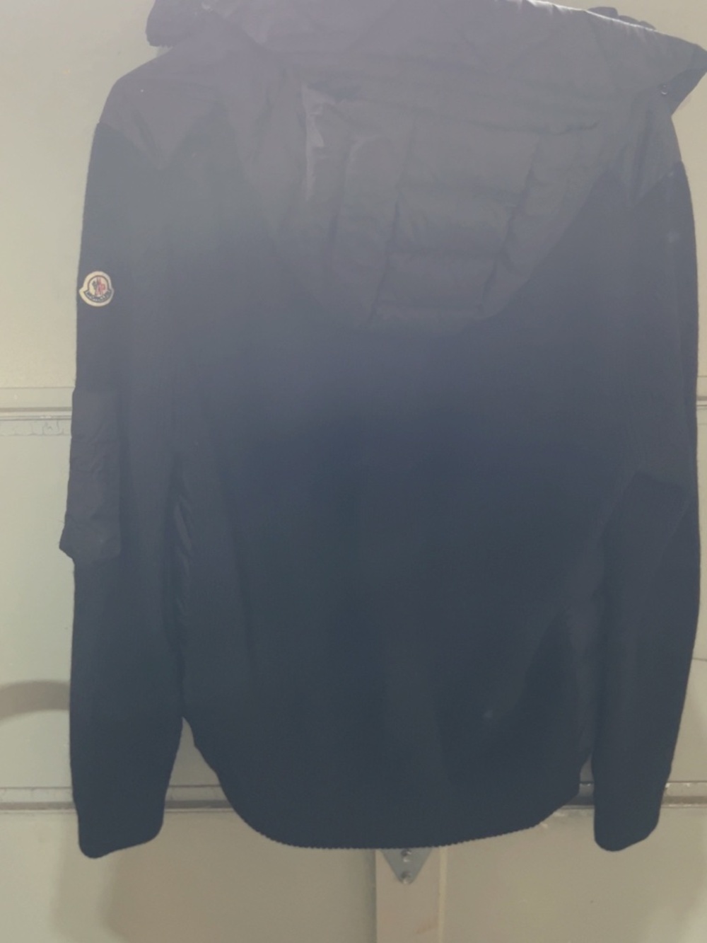 Authentic Moncler Hybrid Padded Knit Jacket - Black